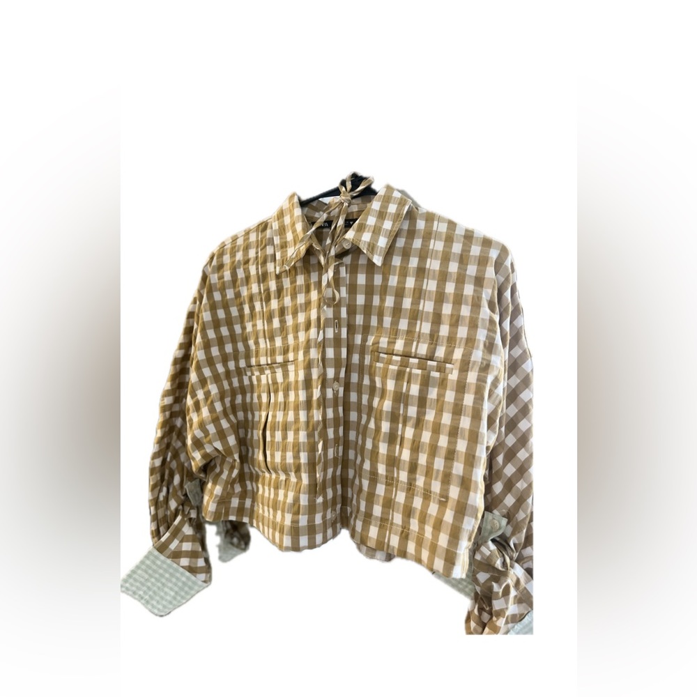 Worn once crop button up